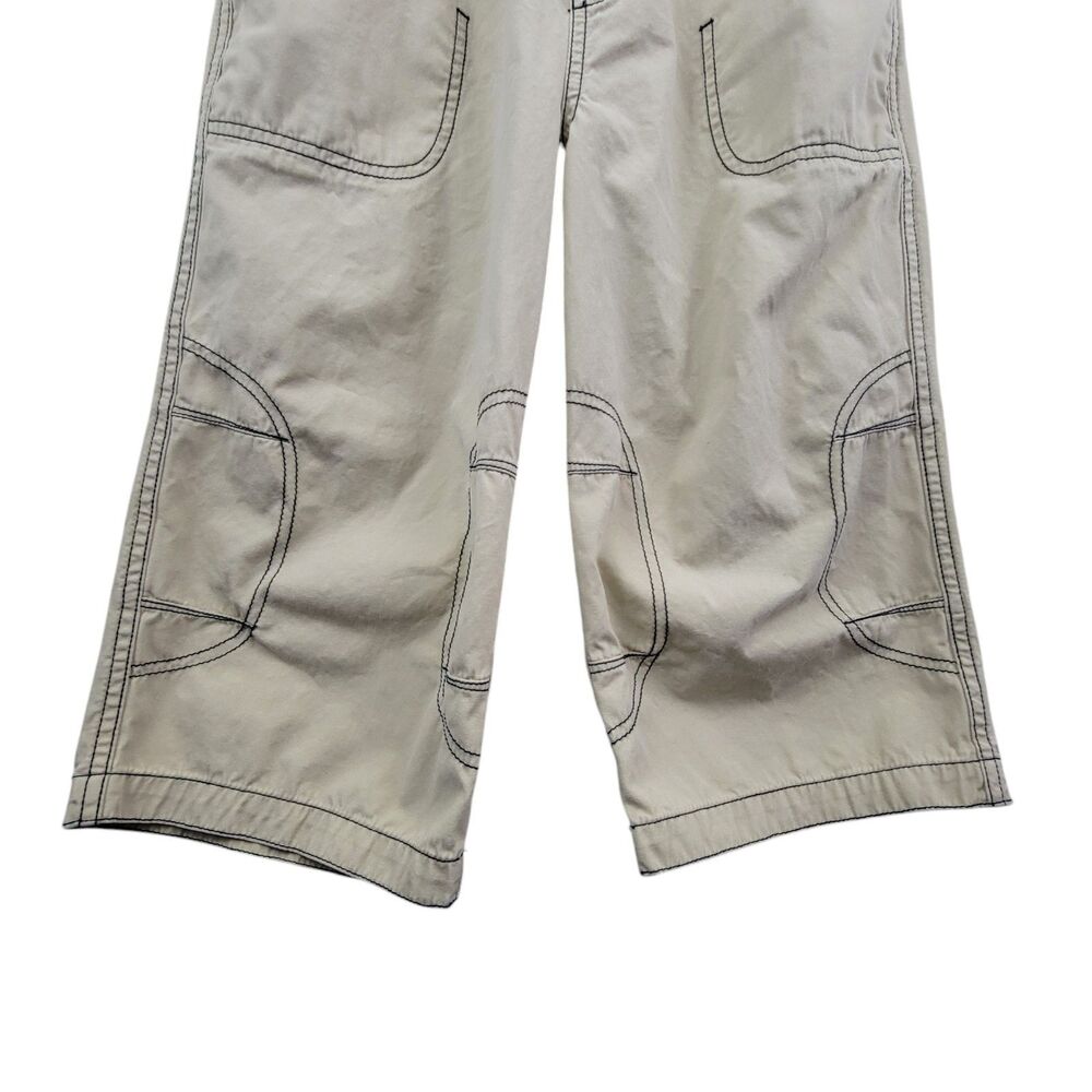 Hanna Andersson khaki Blue Stitch Bermuda Shorts Sz 150 (12) W/Faint Stains - Picture 3 of 9